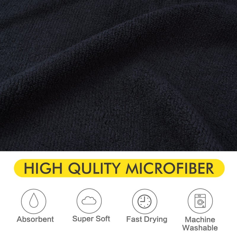 KinHwa Dog Towel Super Absorbent Pet Bath Towel Microfiber Dog Drying Towel for Small, Medium, Large Dogs and Cats 30inch x 50inch Black - Image 3